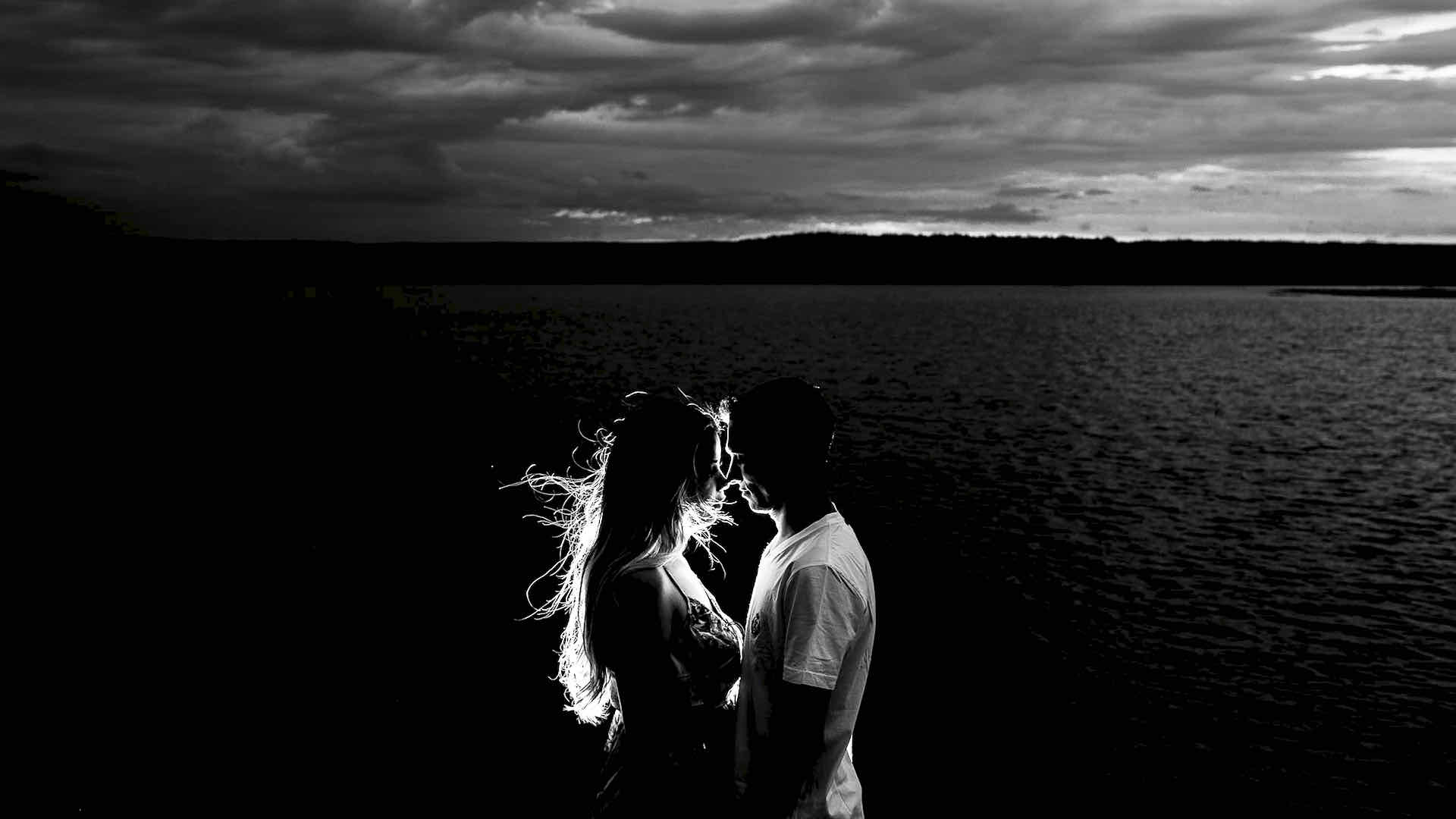 Couple by lake Couple by lake